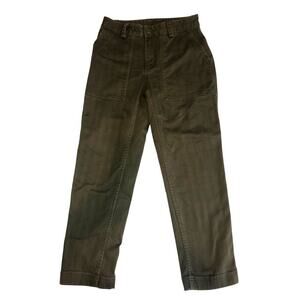 Pants Duluth Trading Co Womens Size 6 Green Stovepipe Cropped Stretch Olive Army